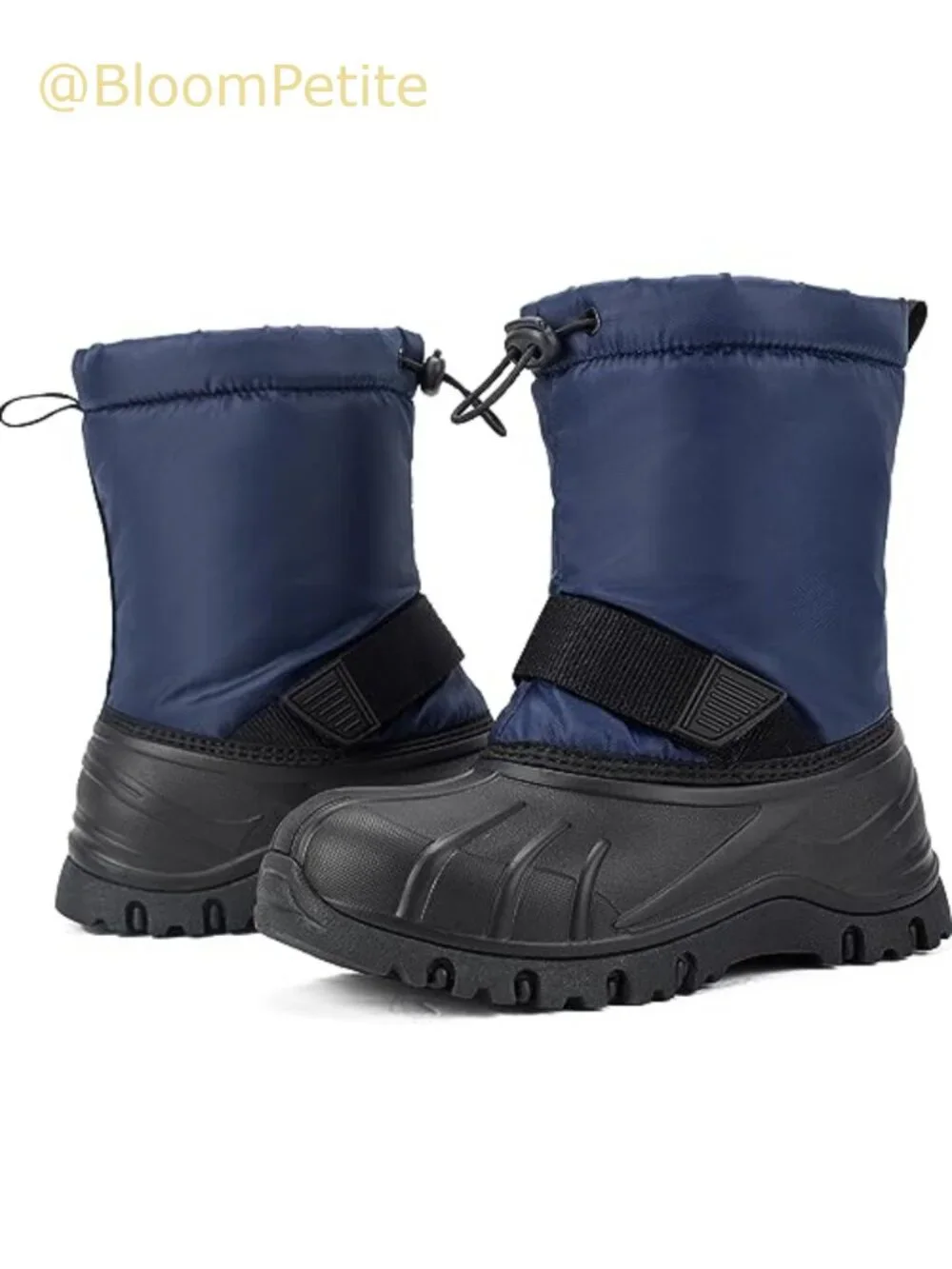 Kids Waterproof Snow Boots Winter Outdoor Slip Resistant Mid-Calf Plush Faux Fur